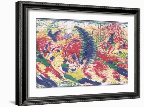 Study for 'The City Rises', 1910-Umberto Boccioni-Framed Giclee Print