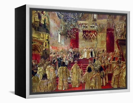 Study for the Coronation of Tsar Nicholas II (1868-1918) and Tsarina Alexandra (1872-1918)-Henri Gervex-Framed Premier Image Canvas