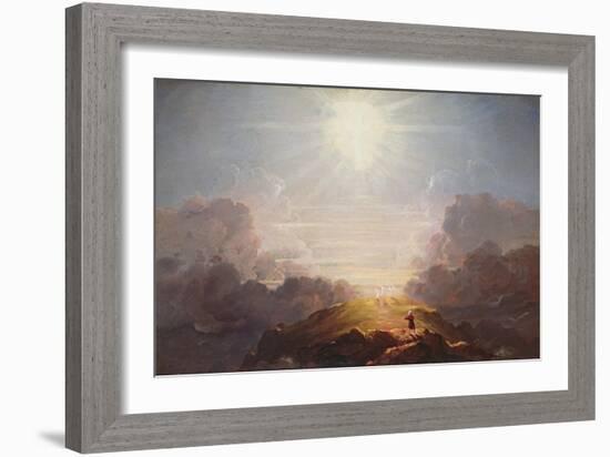 Study for the Cross and the World, C.1846 (Oil on Panel)-Thomas Cole-Framed Giclee Print