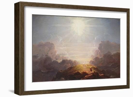 Study for the Cross and the World, C.1846 (Oil on Panel)-Thomas Cole-Framed Giclee Print