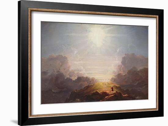 Study for the Cross and the World, C.1846 (Oil on Panel)-Thomas Cole-Framed Giclee Print