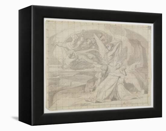 Study for the Death of Moses, 1851 (Pen & Ink, Wash, Pencil and Gouache on Paper) (See 225068)-Alexandre Cabanel-Framed Premier Image Canvas