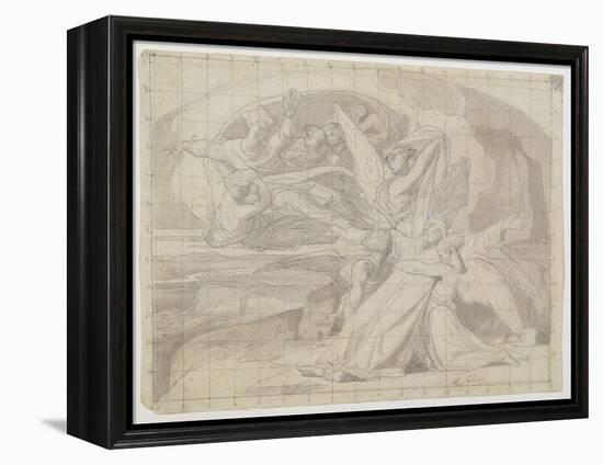 Study for the Death of Moses, 1851 (Pen & Ink, Wash, Pencil and Gouache on Paper) (See 225068)-Alexandre Cabanel-Framed Premier Image Canvas