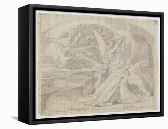 Study for the Death of Moses, 1851 (Pen & Ink, Wash, Pencil and Gouache on Paper) (See 225068)-Alexandre Cabanel-Framed Premier Image Canvas