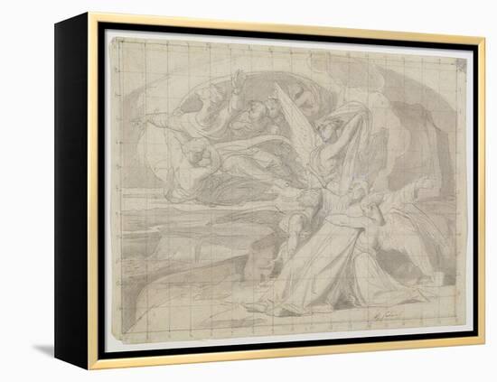 Study for the Death of Moses, 1851 (Pen & Ink, Wash, Pencil and Gouache on Paper) (See 225068)-Alexandre Cabanel-Framed Premier Image Canvas