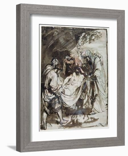 Study for the Entombment, C.1617-18-Sir Anthony Van Dyck-Framed Giclee Print