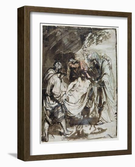 Study for the Entombment, C.1617-18-Sir Anthony Van Dyck-Framed Giclee Print