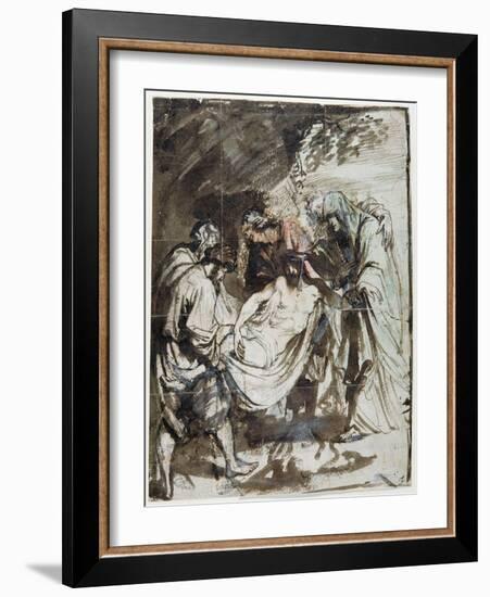 Study for the Entombment, C.1617-18-Sir Anthony Van Dyck-Framed Giclee Print