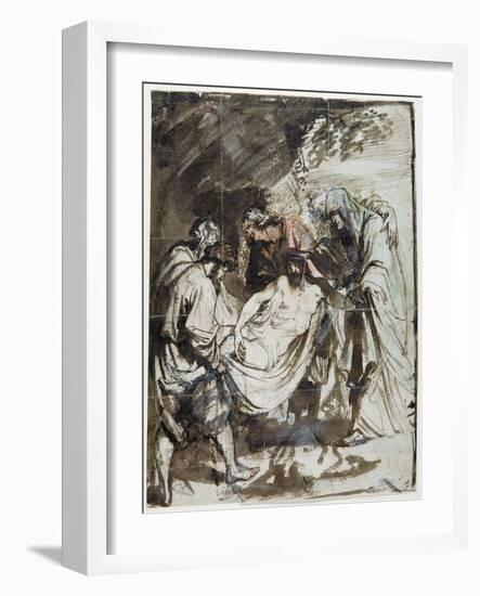 Study for the Entombment, C.1617-18-Sir Anthony Van Dyck-Framed Giclee Print