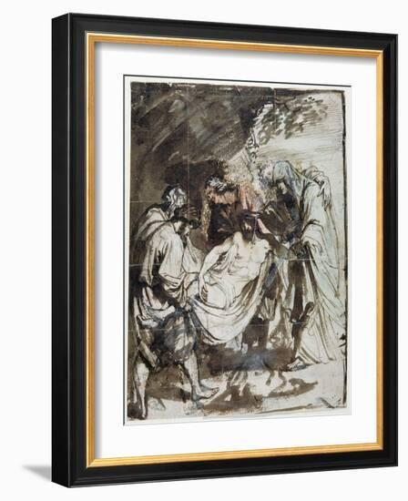 Study for the Entombment, C.1617-18-Sir Anthony Van Dyck-Framed Giclee Print