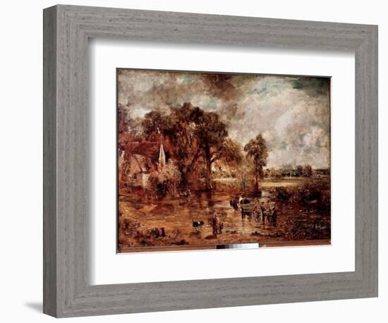 Study for “” the Hay Wain””. Painting by John Constable (1776-1837) 1820-1821 Sun. 137X188 Cm Londo-John Constable-Framed Giclee Print