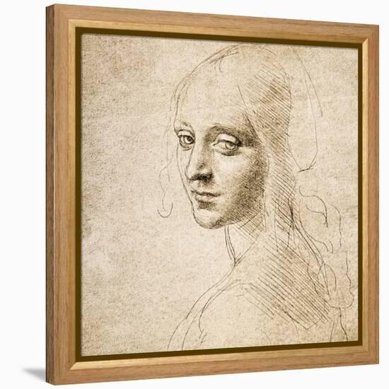 Study for the Head of a Girl, c.1483-Leonardo da Vinci-Framed Premier Image Canvas