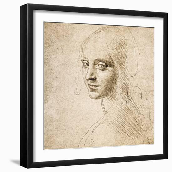 Study for the Head of a Girl, c.1483-Leonardo da Vinci-Framed Giclee Print