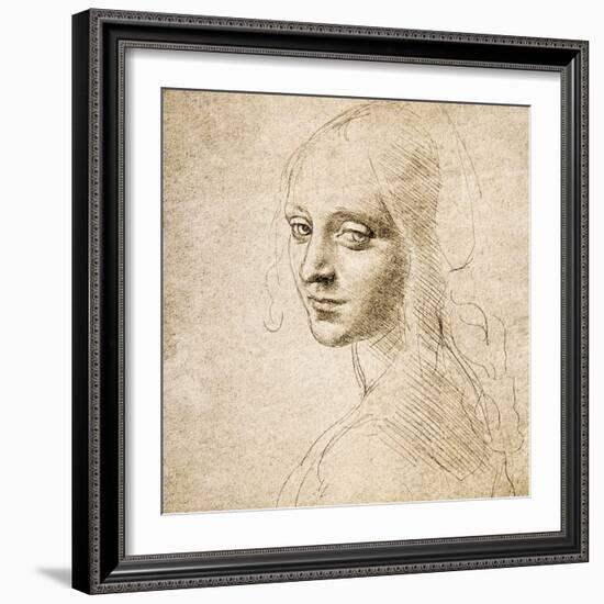 Study for the Head of a Girl, c.1483-Leonardo da Vinci-Framed Giclee Print