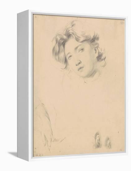 Study for the Head of a Girl, c.1900-Philip Leslie Hale-Framed Premier Image Canvas