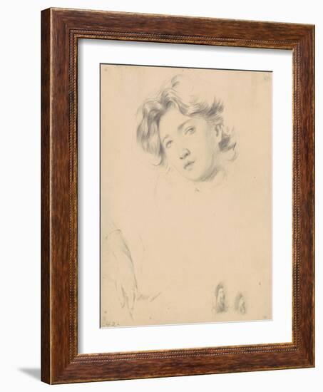 Study for the Head of a Girl, c.1900-Philip Leslie Hale-Framed Giclee Print