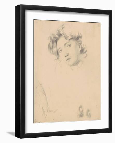 Study for the Head of a Girl, c.1900-Philip Leslie Hale-Framed Giclee Print