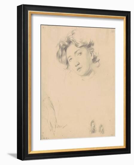 Study for the Head of a Girl, c.1900-Philip Leslie Hale-Framed Giclee Print