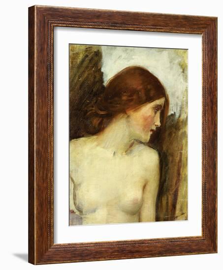 Study for the Head of Echo-John William Waterhouse-Framed Giclee Print