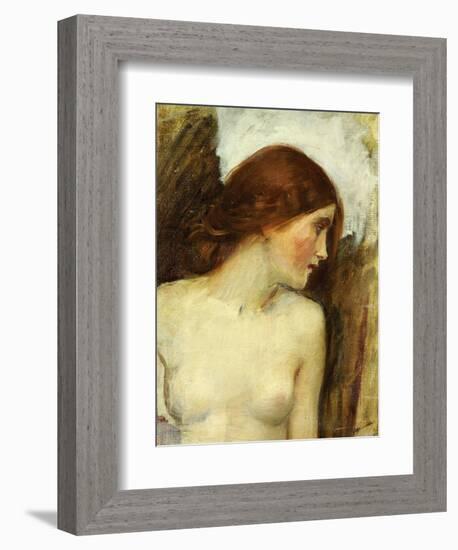 Study for the Head of Echo-John William Waterhouse-Framed Giclee Print