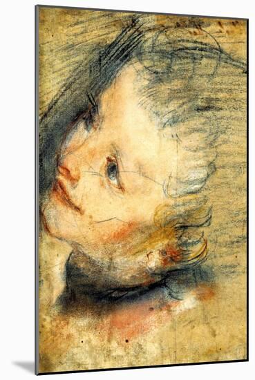 Study for the Head of Jesus Christ-Federico Barocci-Mounted Art Print