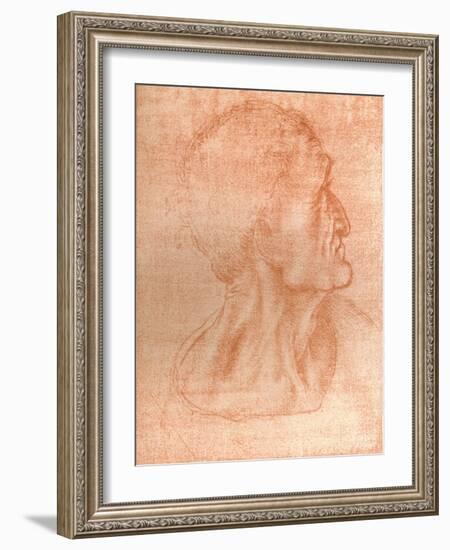 Study for the head of Judas in `The Last Supper`, c1494-c1499 (1883)-Leonardo Da Vinci-Framed Giclee Print