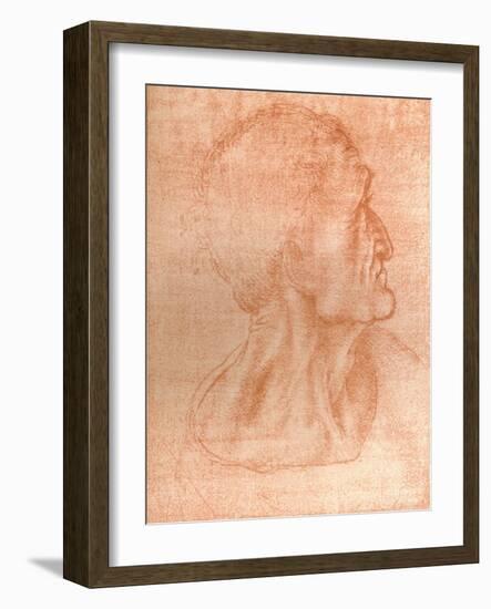 Study for the head of Judas in `The Last Supper`, c1494-c1499 (1883)-Leonardo Da Vinci-Framed Giclee Print