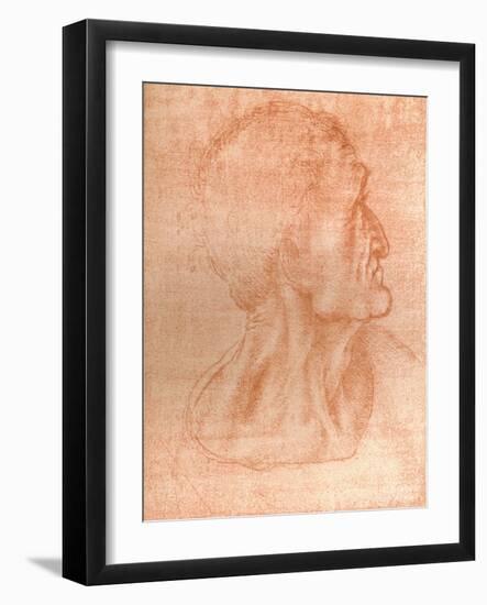 Study for the head of Judas in `The Last Supper`, c1494-c1499 (1883)-Leonardo Da Vinci-Framed Giclee Print