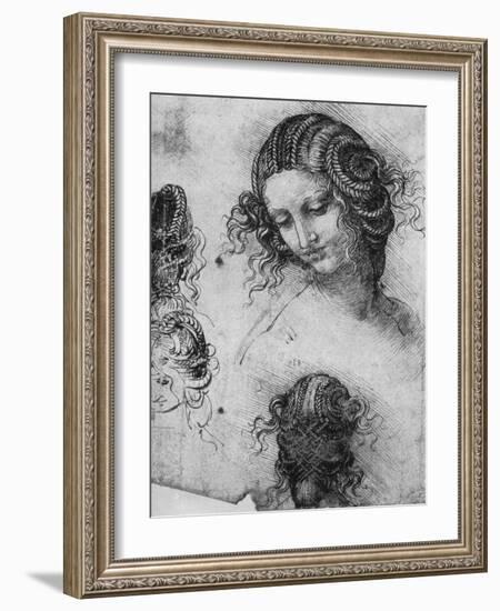 Study for the Head of Leda, 1503-1507-Leonardo da Vinci-Framed Giclee Print