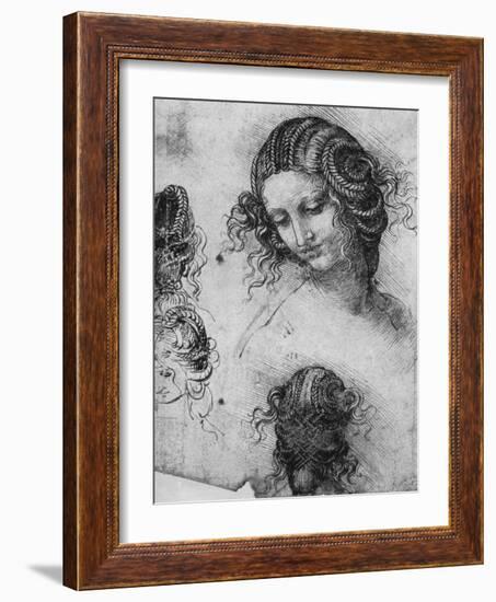 Study for the Head of Leda, 1503-1507-Leonardo da Vinci-Framed Giclee Print