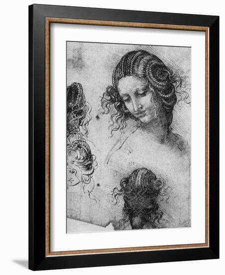 Study for the Head of Leda, 1503-1507-Leonardo da Vinci-Framed Giclee Print