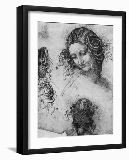 Study for the Head of Leda, 1503-1507-Leonardo da Vinci-Framed Giclee Print