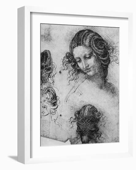 Study for the Head of Leda, 1503-1507-Leonardo da Vinci-Framed Giclee Print