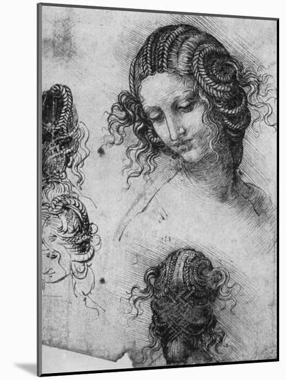 Study for the Head of Leda, 1503-1507-Leonardo da Vinci-Mounted Giclee Print