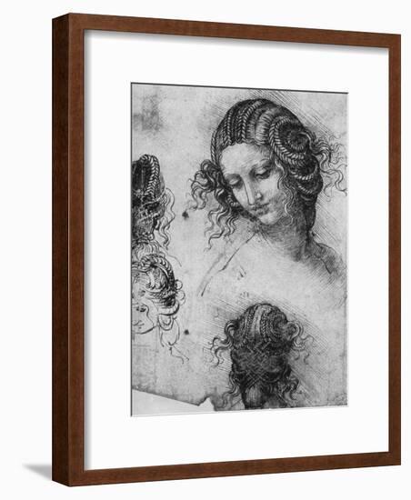 Study for the Head of Leda, 1503-1507-Leonardo da Vinci-Framed Giclee Print