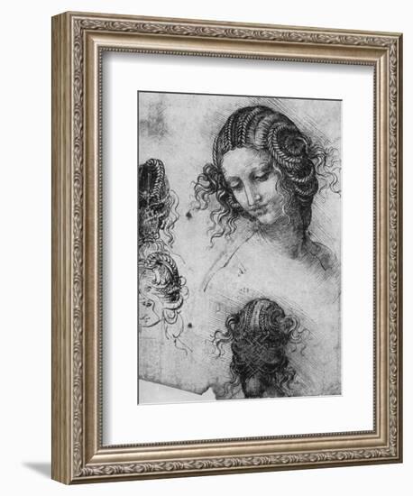 Study for the Head of Leda, 1503-1507-Leonardo da Vinci-Framed Giclee Print