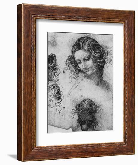 Study for the Head of Leda, 1503-1507-Leonardo da Vinci-Framed Giclee Print