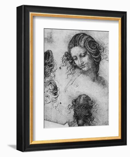 Study for the Head of Leda, 1503-1507-Leonardo da Vinci-Framed Giclee Print