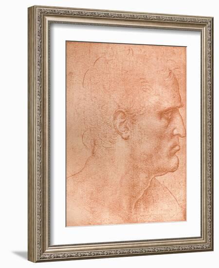 Study for the Head of St Matthew in the Last Supper, C1494-C1499 (1883)-Leonardo da Vinci-Framed Giclee Print