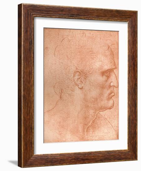 Study for the Head of St Matthew in the Last Supper, C1494-C1499 (1883)-Leonardo da Vinci-Framed Giclee Print