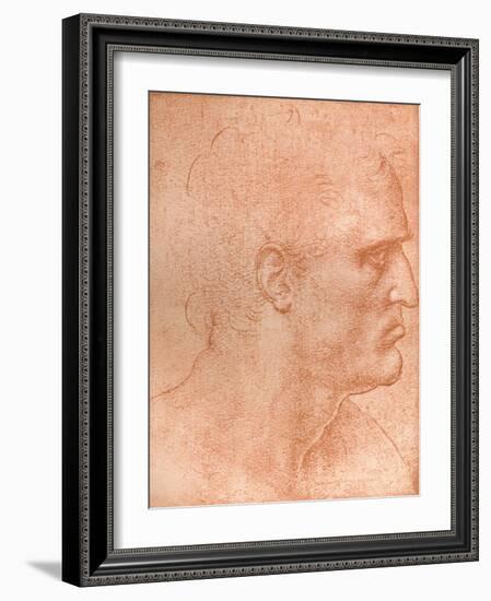 Study for the Head of St Matthew in the Last Supper, C1494-C1499 (1883)-Leonardo da Vinci-Framed Giclee Print