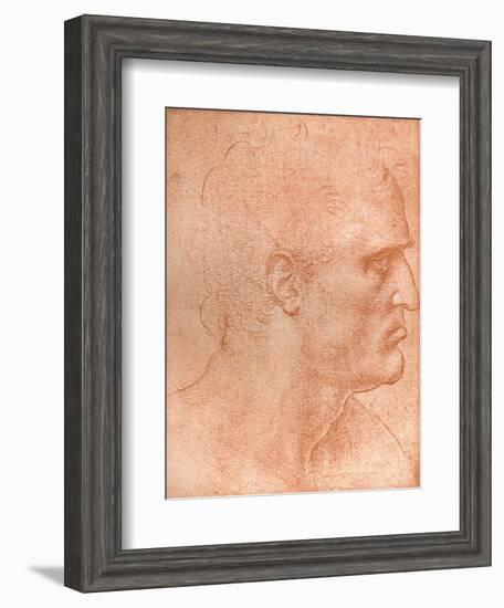 Study for the Head of St Matthew in the Last Supper, C1494-C1499 (1883)-Leonardo da Vinci-Framed Giclee Print