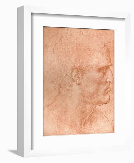 Study for the Head of St Matthew in the Last Supper, C1494-C1499 (1883)-Leonardo da Vinci-Framed Giclee Print