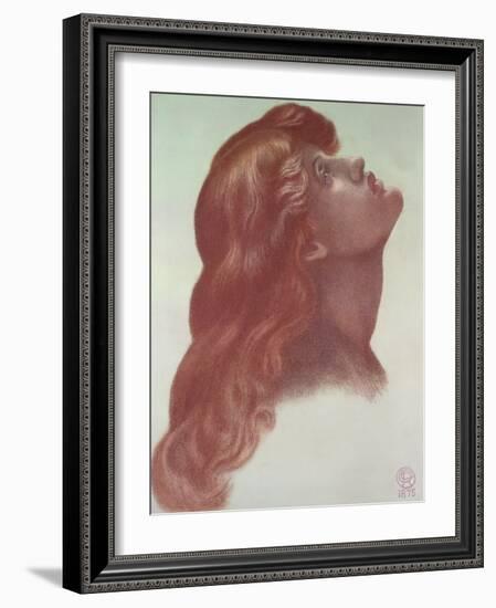 Study for the Head of the Left-Hand Figure from 'Astarte Syriaca', 1875-Dante Gabriel Rossetti-Framed Giclee Print