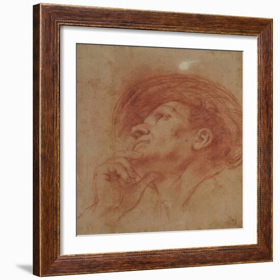 Study for the Head of the Prophet Haggai-Guercino-Framed Giclee Print