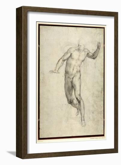 Study for The Last Judgement-Michelangelo Buonarroti-Framed Giclee Print