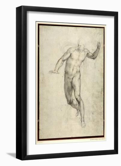 Study for The Last Judgement-Michelangelo Buonarroti-Framed Giclee Print
