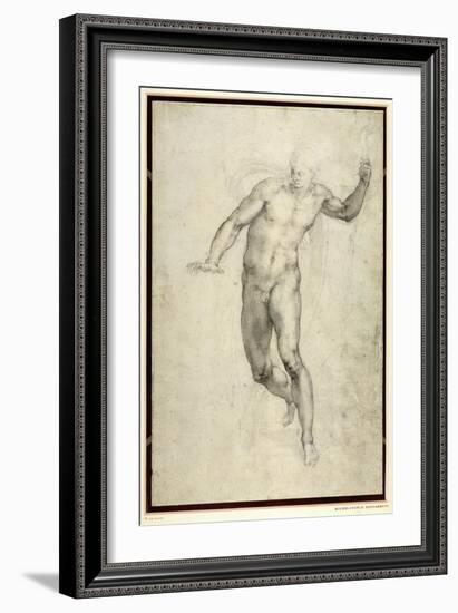 Study for The Last Judgement-Michelangelo Buonarroti-Framed Giclee Print