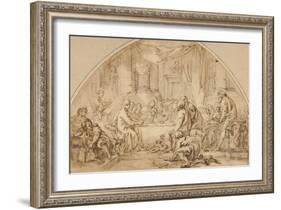 Study for the Last Supper, C.1792-Jean-Baptiste Huet-Framed Giclee Print