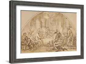 Study for the Last Supper, C.1792-Jean-Baptiste Huet-Framed Giclee Print
